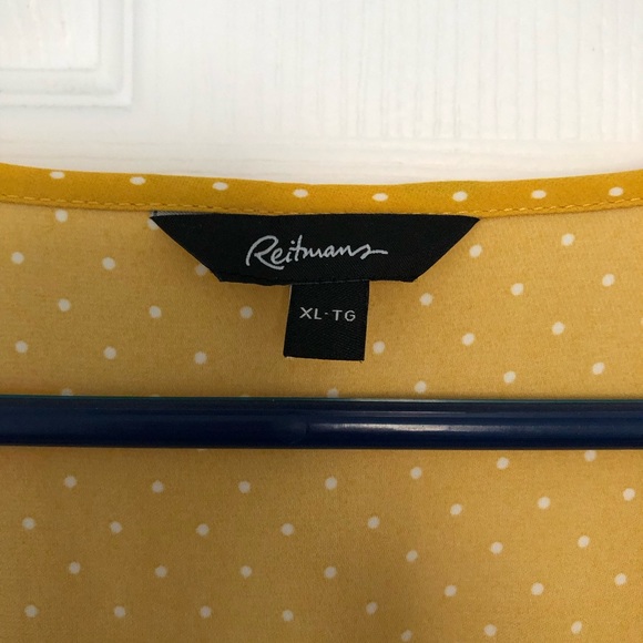 NWOT. Dress, yellow with white polka dot design summer dress. - Picture 3 of 5